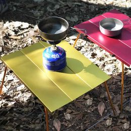 Camp Furniture Traveler Outdoor Aluminum Alloy Table Portable Small Volume Camping Leisure Picnic Hiking Camping Folding Table Y240423