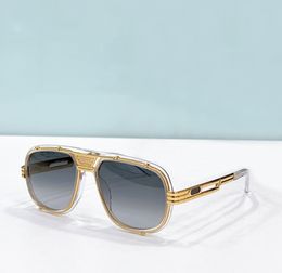 Vintage Pilot Sunglasses Gold Crystal Frame Grey Shaded Men Women 665 Summer Glasses Sunnies Gafas de sol Shades UV400 Protection Eyewear