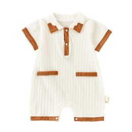 One-Pieces Baby Girl Clothes Summer 2022 Newborn Baby Boys Bodysuits for Infants Cute Rompers Home Wear 100% Cotton Solid Babies Clothing