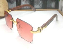 new fashion wood sunglasses mens wooden buffalo horn sunglasses women sport attitude mirror rimless bamboo sun glasses gafas oculo7221861