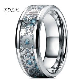 Bands Mens Steampunk Gear Wheel Stainless Steel Ring Dragon Inlay Light Blue Carbon Fibre Ring Gothic Mens Wedding Band Size 613