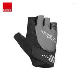 Cycling Gloves Sahoo 411430 Summer Mountain Road Breathable Lycra Half Finger Bike Bicycle Silicone Gel Padded For Gym Fitness