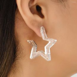 Stud Earrings Women's Resin Star Korean Fashion Female Temperament Beautiful Simple Sweet Girl Jewellery Accessories