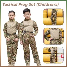 Sets/Suits Tactical Frog Military Uniform Men Us Army CP Camouflage Outdoors Combat Proven Shirts Kids Special Forces Airsoft Clothes