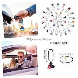 Keychains Lanyards 28Pc Cartoon Keychain Car Decoration Accessories Pendant Bag Key Chain For Unisex Drop Delivery Ottyj