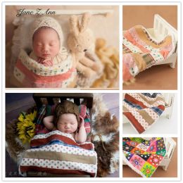 Accessories Floral blanket small quilt bed basket filler newborn baby photo baby newborn photography props about 34x34cm