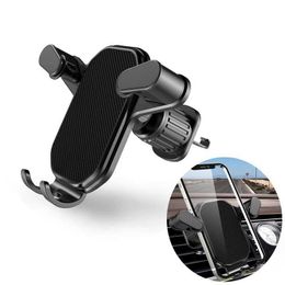 Cell Phone Mounts Holders Universal Car Phone Holder Gravity Mobile Stand GPS Support Car Air Vent Mount for IPhone 13 12 11 Pro Max Xr Samsung Y240423