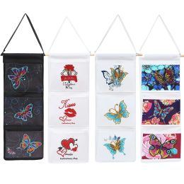 Stitch DIY Diamond Painting Storage Bag Hanging Bag Embroidery Diamond Cross Stitch Painting Painting Kit Diamond for Home Wall Door