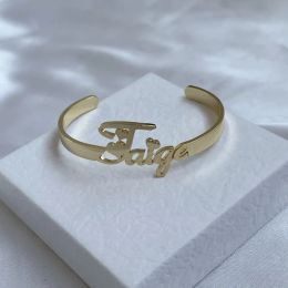 Bracelets DUOYING Custom Name Bangles Personalized Design Your Name Bracelets Stainless Steel Gold For Kids Jewelry Gift