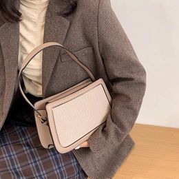 Shoulder Bags Underarm For Women 2024 Winter Est Simple Fashion Bag Female Handbags Vintage Top-Handle