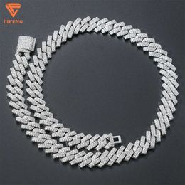 Fashion Jewellery Custom Cuban Chain 925 Silver Bling Ice Out Vvs Moissanite Cuban Link Chain Diamond Hip Hop Necklace for Men