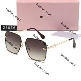 Mui Mui Sunglasses Designer Sun Glasses Women Sunglasses Personality Mirror Leg Metal Large Letter M Multicolor Cat Eye Brand Miui Glasses Mimu Sunglasses 130