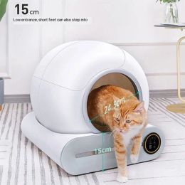 Control Intelligent Smart Automatic Cat Litter Box Self Automatic Cleaning App Control Pet Cats Toilet Litter Tray Lonic Deodorizer