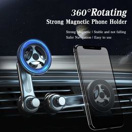 Cell Phone Mounts Holders Magnetic Phone Holder Compatible With MagSafe Car Mount for iPhone 12 13 14 Samsung Magnetic Car Air Vent Clip Cellphone Mount Y240423