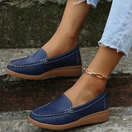 Casual Shoes 2024 Flat Spring And Summer High Heels Authentic Ladies Loafers Ballet Flats Fashion All-match Temperament