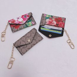 985 Lüks Tasarımcı Keychain Fashion Womens Mini Cüzdan Yüksek Kalite Orijinal Deri Erkek Para Çantası Renk Cüzdanları Tutucu