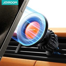 Cell Phone Mounts Holders JOYROOM Magnetic Car Mount 20 Super Magnets Magnetic Phone Holder for Car Vent Hands Free Magnet Car Phone Holder Fit for iPhone Y240423