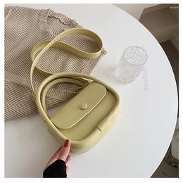 Shoulder Bags Niche Design Wide Shoulder-Strap Crossbody For Women 2024 Button Simple Handbags Ladies Fashion Wild Cute Bag