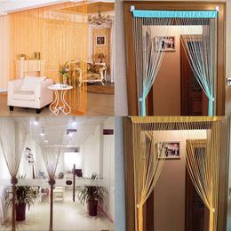 Curtains For Living Room 50CMX200CM Thread Curtain Door Wall Window Panel Divider Decorative Tassel 240416