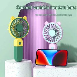 Other Appliances New Mini Handheld Small Fan Portable Silent Office Desk Student Dormitory USB Charging Outdoor Handheld Fan J240423