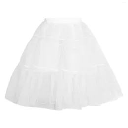 Women's Sleepwear Puffy Organza Skirts Women Girl Crinoline Ruffled Underskirt Loopless Tiered Petticoat Lolita Dress Cosplay Accessory