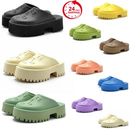 free shipping designer sandal slides platform men women slipper sport flat black pink beige brown green purple yellow shoes flops ladies