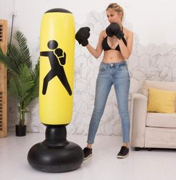 Sand Bag 16M Inflatable Boxing Training Vertical Punching Thickening Tumbler Column Sandbag Gym Home Fitness Equipment3485838