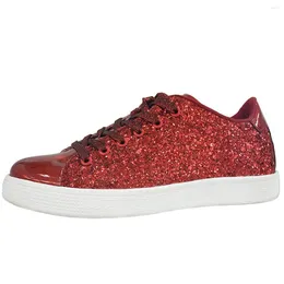 Casual Shoes LUCKY STEP Glitter Sneakers Lace Up | Fashion Sparkly For Women