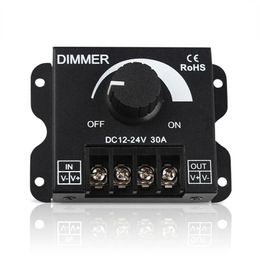 CD 12V-24V LED Dimmer Switch 30A 360W Regulador de tensão Controlador ajustável para 5050 lâmpada de luz LED LED LED Dimmers Dimmers
