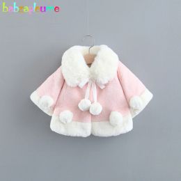 Coats babzapleume Autumn Winter Toddler Girl Outfits With Jackets Faux Fur Coat Plus Thick Velvet Warm Soft Shawl Baby Outerwear 022