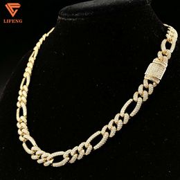 Customised S925 Sterling Sliver with Gra Certificate Vvs Moissanite Fine Jewellery Necklace Cuban Link Chain for Men