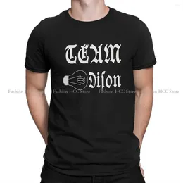 Men's T Shirts Team Round Collar TShirt Great Inventor Edison Basic Polyester Shirt Men Clothes Design