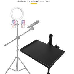Microphones Microphone Stand Soundcard Tray Clip Holder For Live Tripod Bracket Mic Holder Accessories New