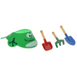 Baby Kid Toddler Bath Shower Cap Hat Wash Hair Shampoo Shield Adjustable Green With 3Pcs Outdoor Garden Tools Set 240407