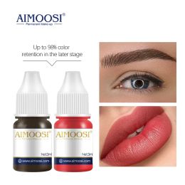 Inks AIMOOSI 3ml Tattoo Microblading Paint Ink Pigment For Semi Permanent Body Eyebrows Eyeliner Lip Tint Makeup Consumables Supplies