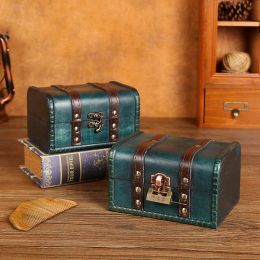 Bins European vintage storage wooden box packaging Jewellery box Handmade wooden Personalised collection gift box props