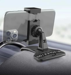Cell Phone Mounts Holders Universal Car Mount Holder HUD Dashboard Smartphone Holder Car Holder Non-Slip for Mobile Phone GPS Black 360-Rotate for Y240423