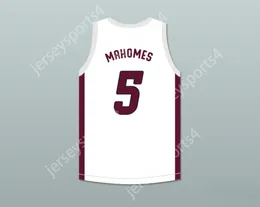 CUSTOM ANY Number Mens Youth/Kids PATRICK MAHOMES 5 WHITEHOUSE HIGH SCHOOL WILDCATS WHITE BASKETBALL JERSEY 2 TOP Stitched S-6XL