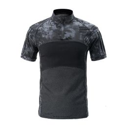Sets/Suits Camo Tactical Shirt with Short Sleeves Airsoft Outdoor Sports&adventures Breathable Cotton Blend Fabric Resilient & Durable 3104