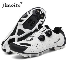 Footwear Men Women MTB Shoes Cycling Sneakers Road Bike Shoes Quick Lacing Flat Lockless Shoes SelfLocking Bicycle Shoes With Cleats
