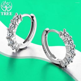 Backs Earrings ALITREE 0.1ct D Colour Moissanite Orginal 925 Sterling Sliver Diamond Clip Earring For Women Wedding Fine Jewellery Gifts