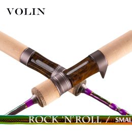 Accessories Volin NEW Spinning UL Trout Fishing Rod 1.53m 1.68m Baitcasting Rod Solid Top Tip Carbon Rockfishing Rod Travel Fishing Pole