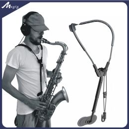 Saxophone Generic Saxophone Shoulder Harness Aluminum Metal Sax Holder Comfortable Neck Strap Hook for Tenor Baritone Soprano Clarinet