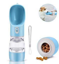 Feeding Dog Water Bottle Portable Pet Drinking water Feeder Bowl dog cat food feeding for Puppy dog cat Outdoor Walking Travel Supplies