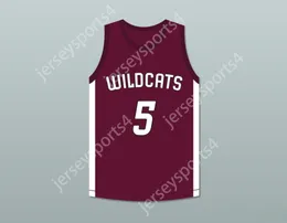 CUSTOM ANY Name Number Mens Youth/Kids PATRICK MAHOMES 5 WHITEHOUSE HIGH SCHOOL WILDCATS MAROON BASKETBALL JERSEY 1 TOP Stitched S-6XL