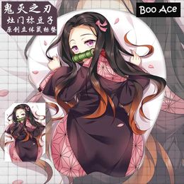 Mouse Pads Wrist Rests Nezuko Anime 3D Bottom Mouse Pad Wrist Rest Y240423