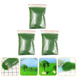 Decorative Flowers 3 Bags Fake Lawn Material Artifical Moss Tree Scene Building Model Realistic Powder Scenery Basing Artificial For