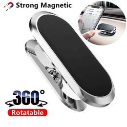 Cell Phone Mounts Holders Rotating Magnetic Car Phone Holder Air Outlet GPS Support Strong Magnet Smartphone Stand in Car for iPhone 13 12 Pro Samsung MI Y240423