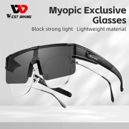 Accessories WEST BIKING Myopic Polarized Square Sunglasses Men Photochromic Cycling Fit Over Glasses Driving Fishing UV400 Bicycle Goggles