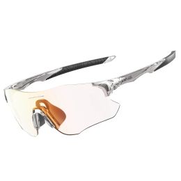 Sunglasses 2024 Kapvoe Red Photochromic Running Sunglasses Sports for Men Blue Marathon Cycling Glasses Mountain Bicycle Goggles Eyewear